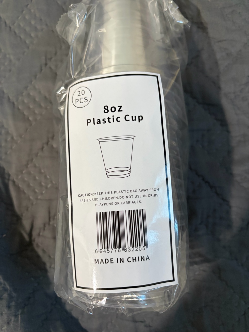 8oz Clear Plastic Cups - Pack of 20